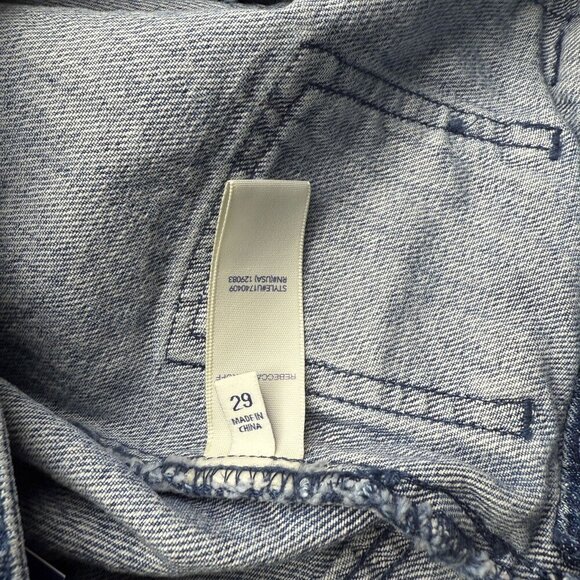 NWT REBECCA MINKOFF Rufus Embroidered Denim Mini Skirt Sz 29 - Picture 7 of 7